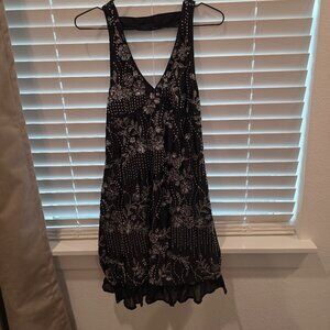 Boho Cowgirl Beaded Mini Dress